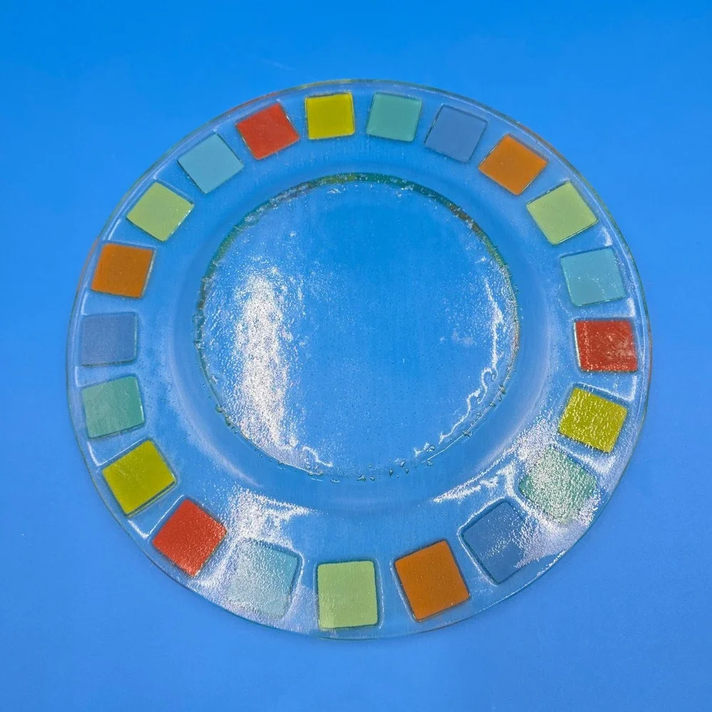 Vintage Postmodern Fused Art Glass 13